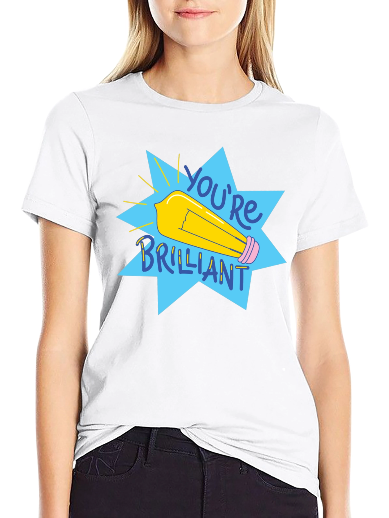 Youre Brilliant Graphic Tee - Black Cotton T-Shirt
