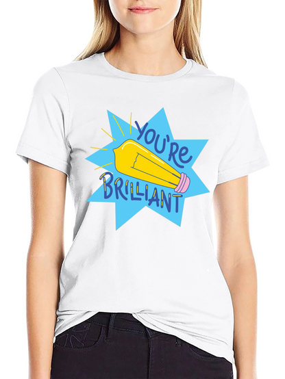 Youre Brilliant Graphic Tee - Black Cotton T-Shirt