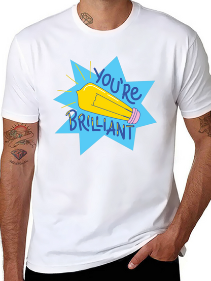 Youre Brilliant Graphic Tee - Black Cotton T-Shirt