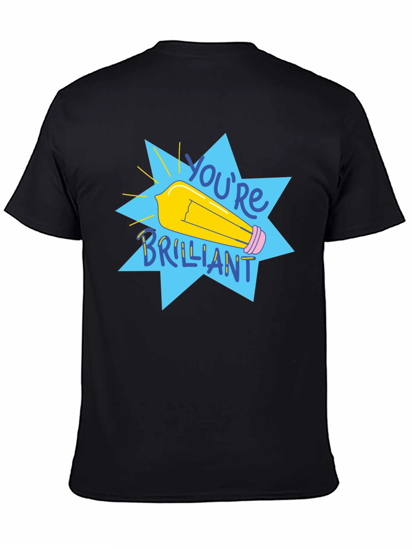 Youre Brilliant Graphic Tee - Black Cotton T-Shirt