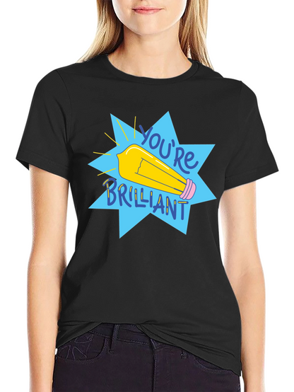 Youre Brilliant Graphic Tee - Black Cotton T-Shirt
