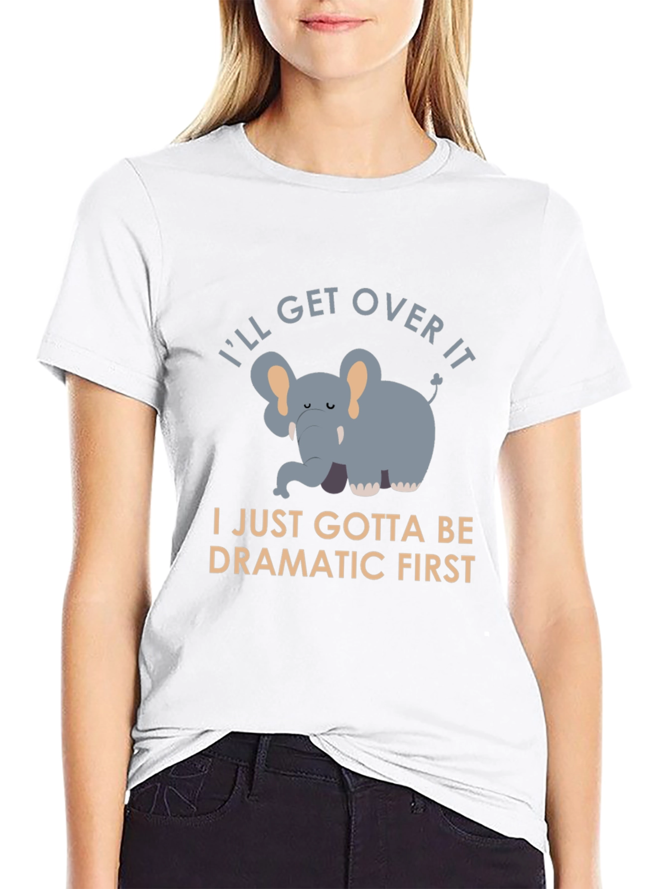 Funny Elephant Graphic Tee - Dramatic First