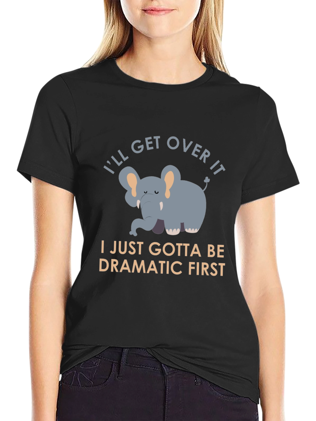 Funny Elephant Graphic Tee - Dramatic First