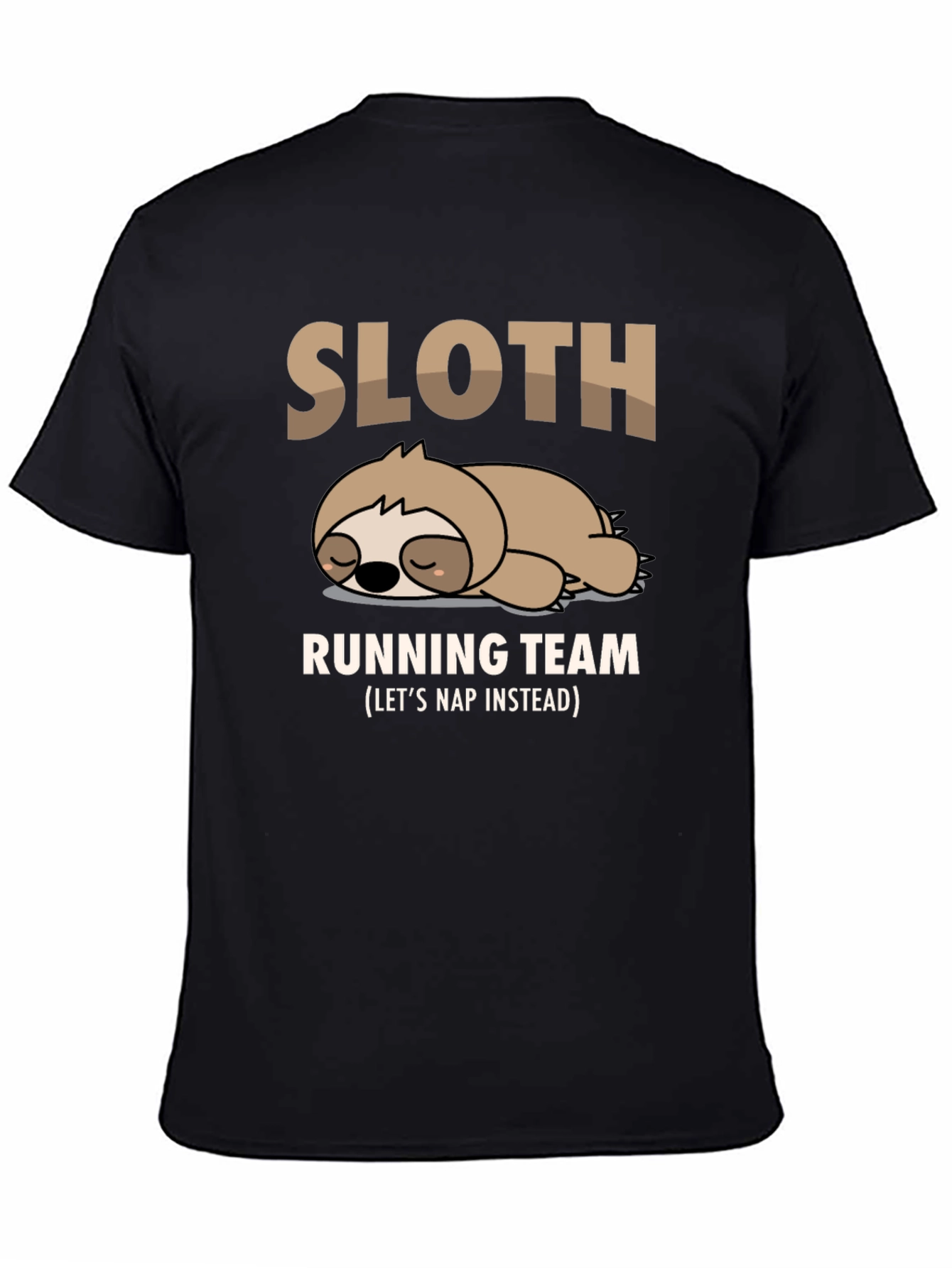 Sloth Running Team T-Shirt - Funny Nap Time Tee