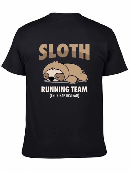 Sloth Running Team T-Shirt - Funny Nap Time Tee