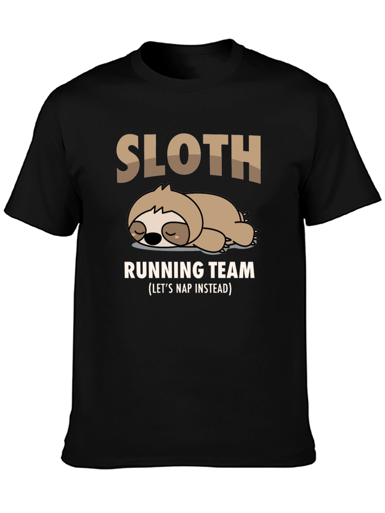 Sloth Running Team T-Shirt - Funny Nap Time Tee