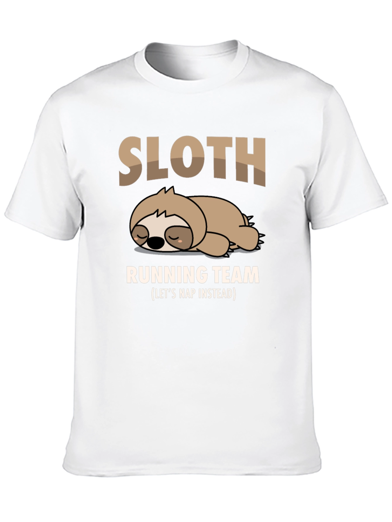 Sloth Running Team T-Shirt - Funny Nap Time Tee