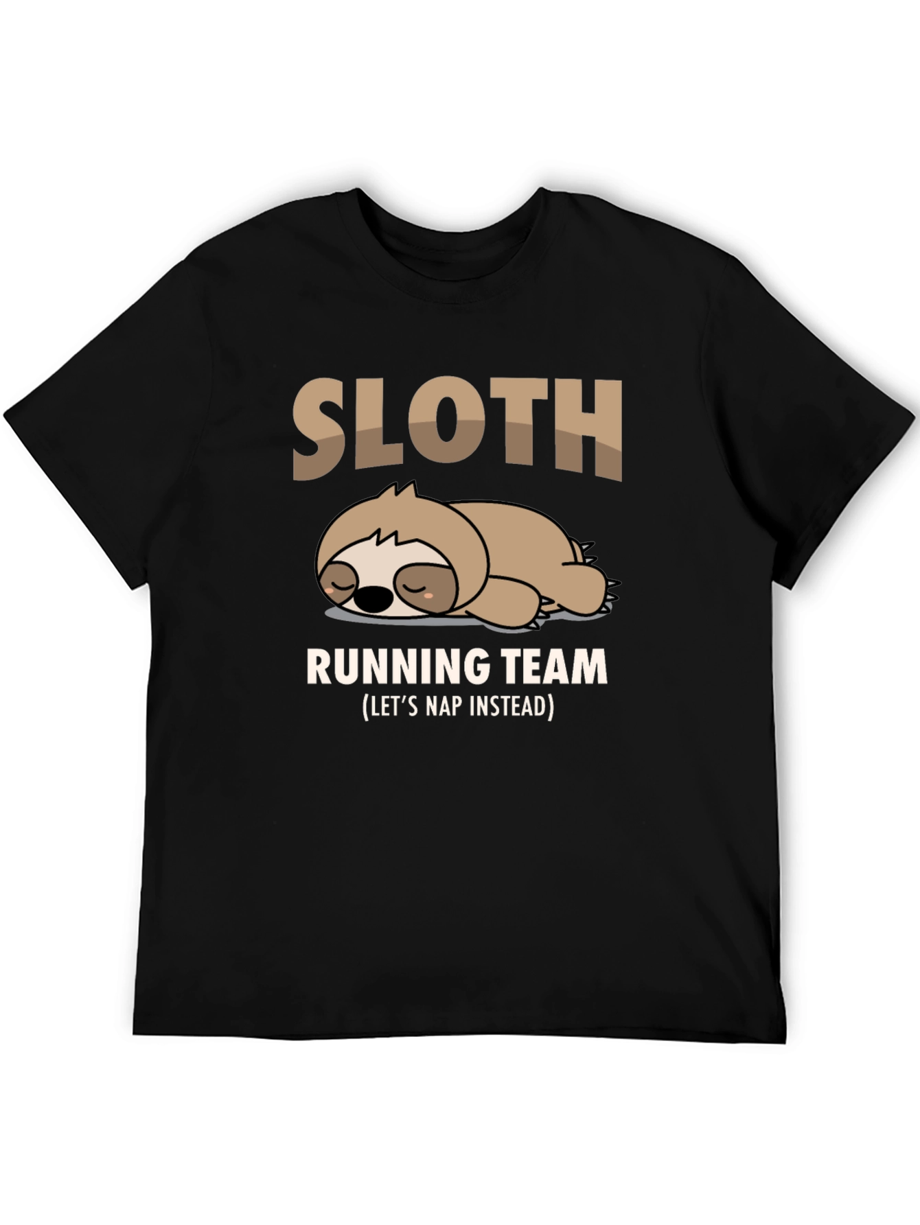 Sloth Running Team T-Shirt - Funny Nap Time Tee