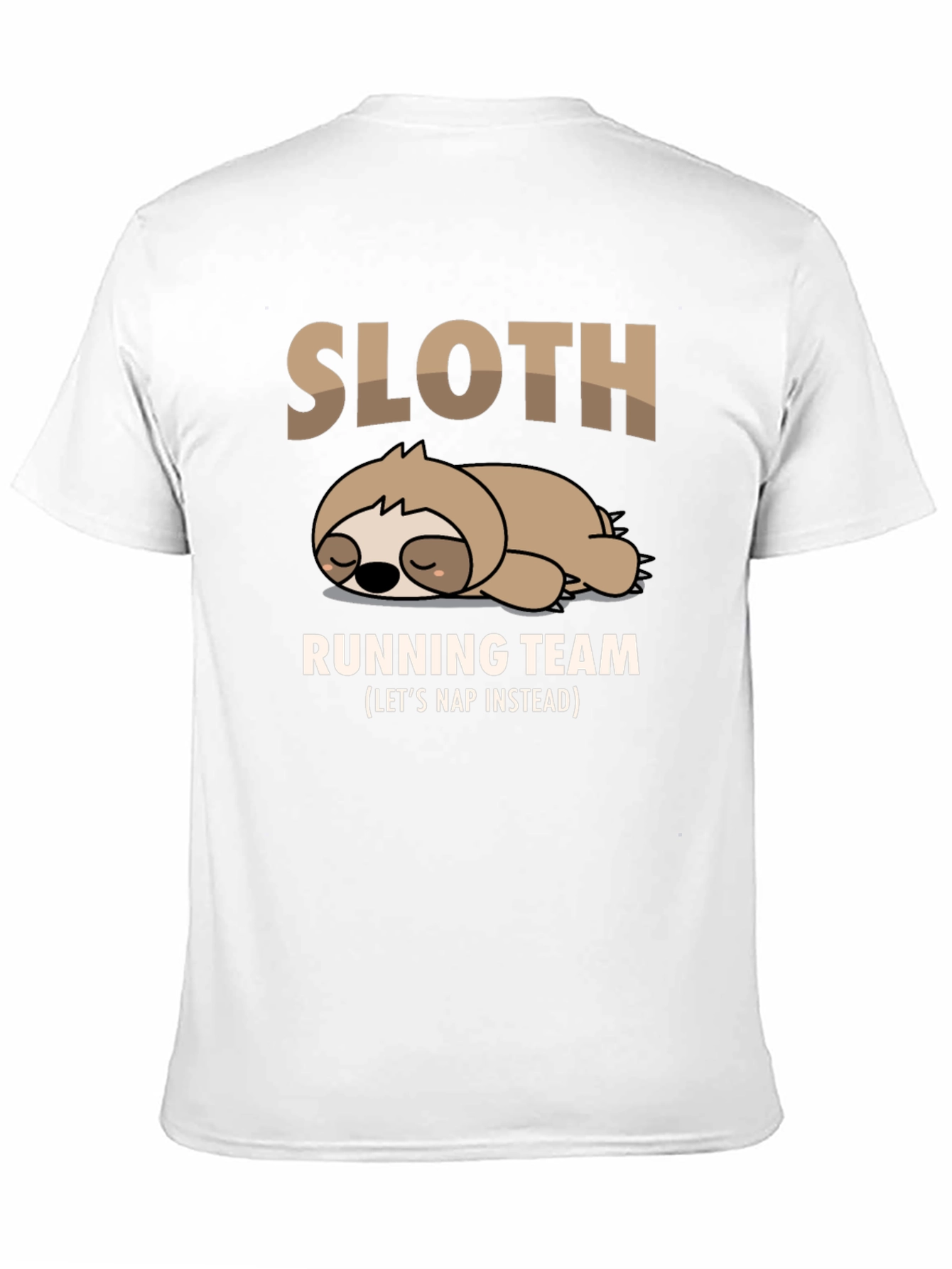 Sloth Running Team T-Shirt - Funny Nap Time Tee