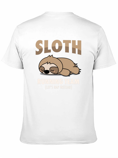 Sloth Running Team T-Shirt - Funny Nap Time Tee