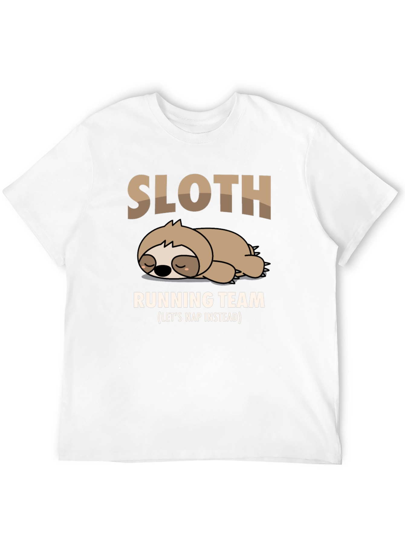 Sloth Running Team T-Shirt - Funny Nap Time Tee