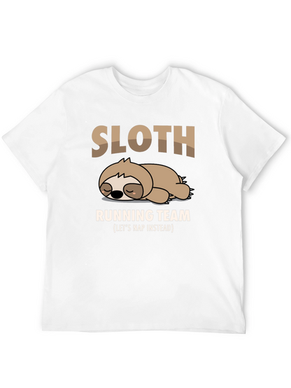 Sloth Running Team T-Shirt - Funny Nap Time Tee
