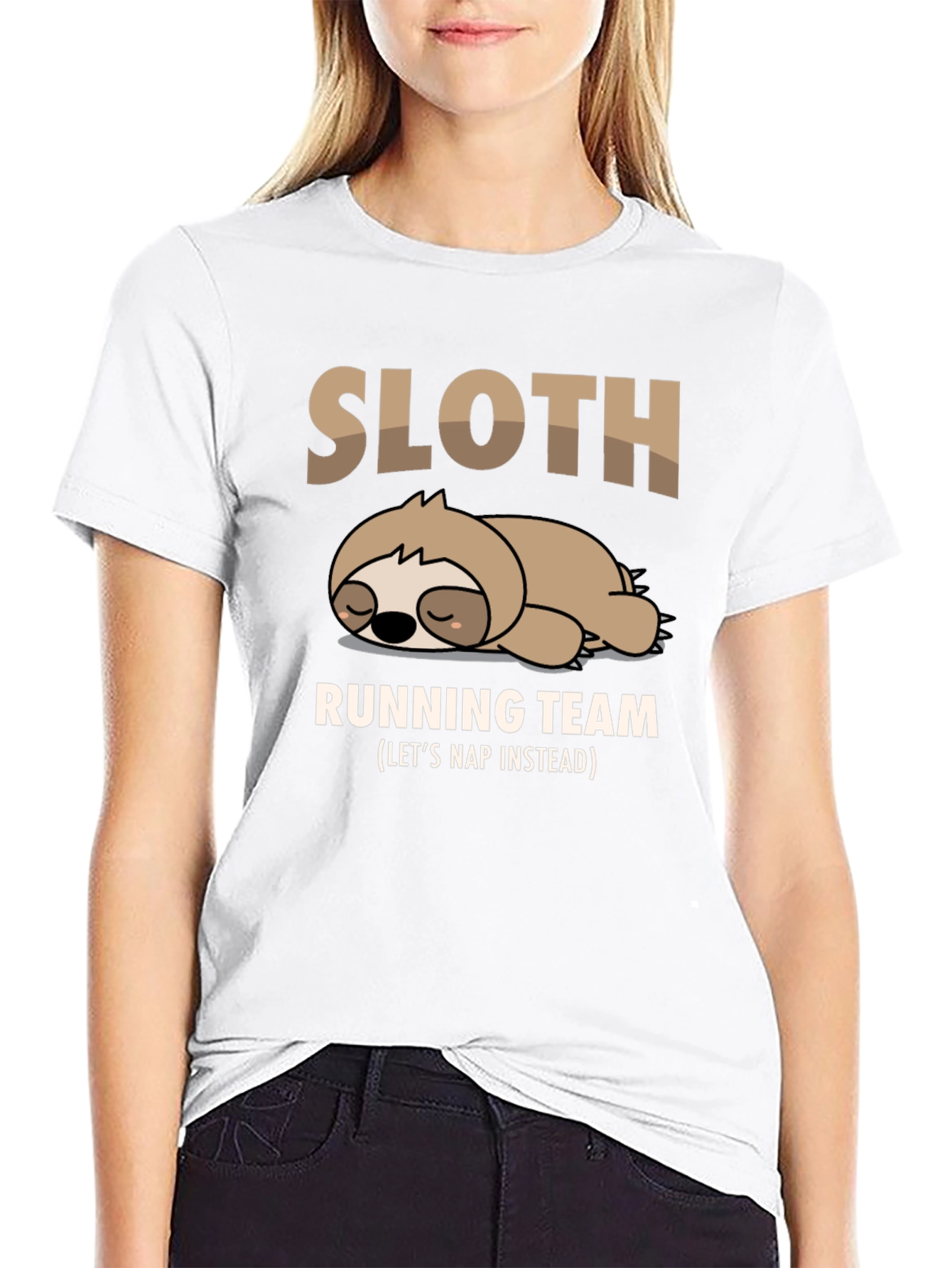 Sloth Running Team T-Shirt - Funny Nap Time Tee