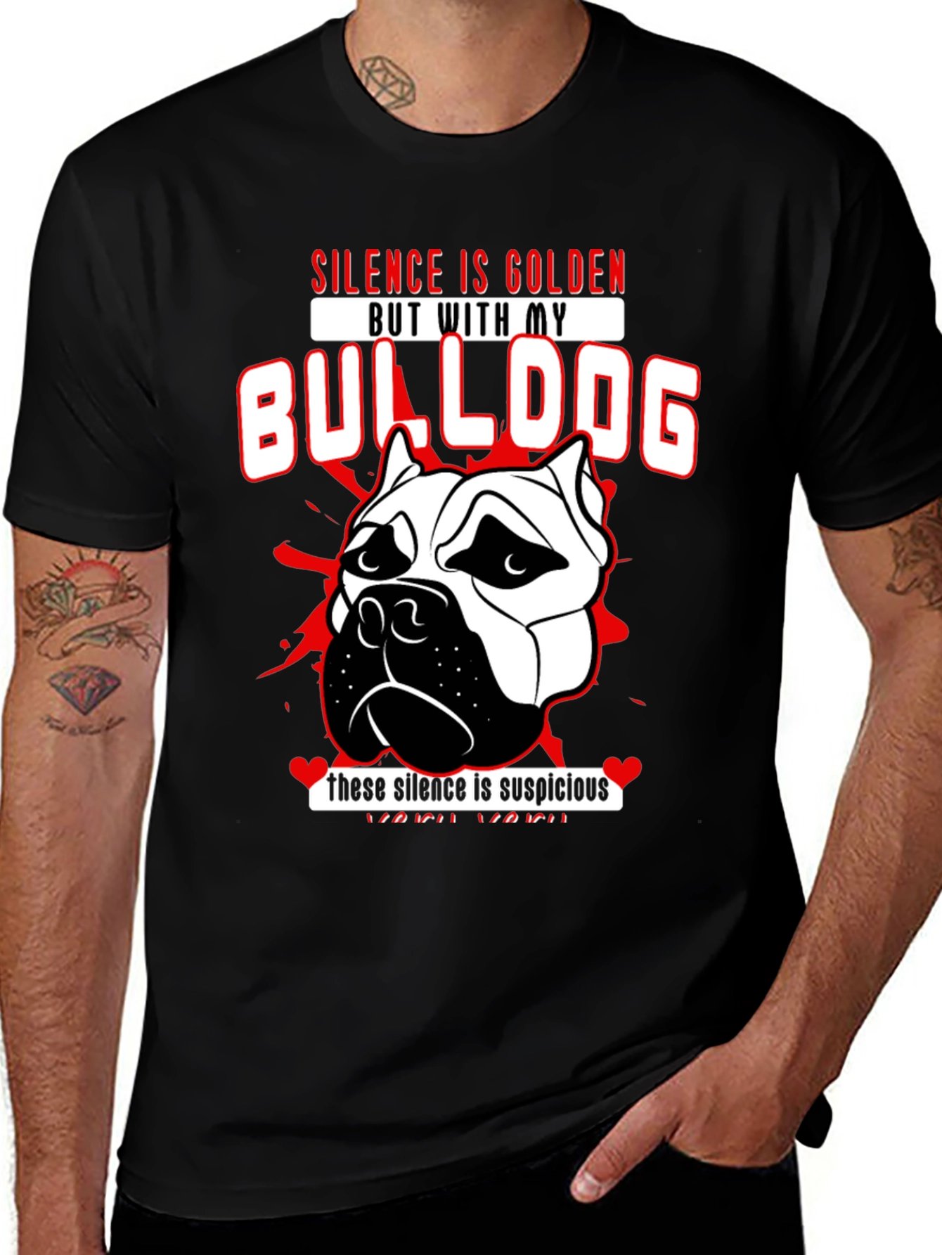 Silence is Golden Bulldog T-Shirt