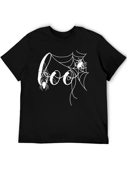 Spooky Spider Boo Graphic Tee - Halloween T-Shirt