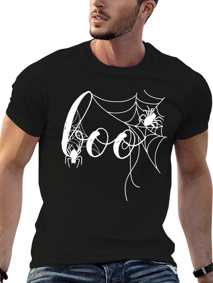 Spooky Spider Boo Graphic Tee - Halloween T-Shirt