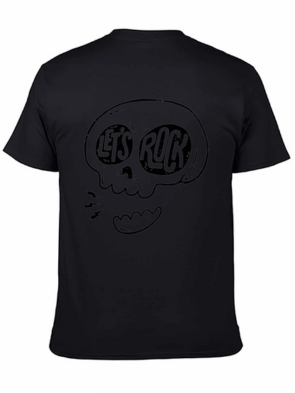 Lets Rock Graphic Tee - Skull Design