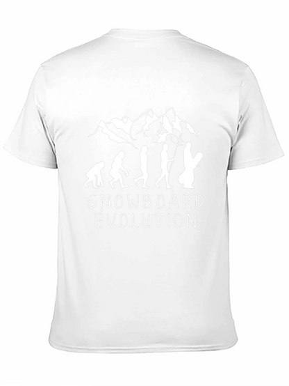 Snowboard Evolution Graphic Tee - Black Cotton T-Shirt