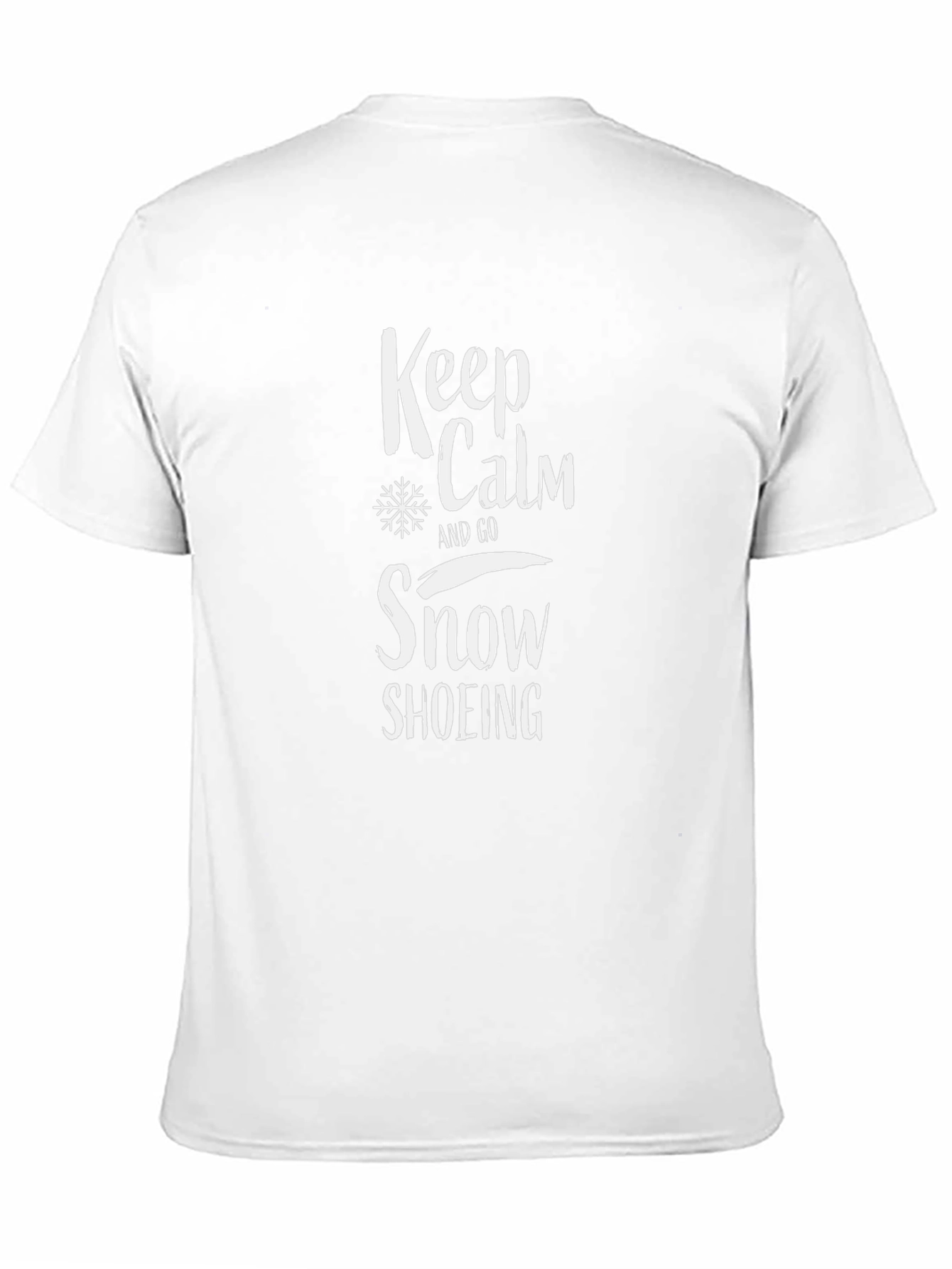 Keep Calm Snow Shoeing Black T-Shirt