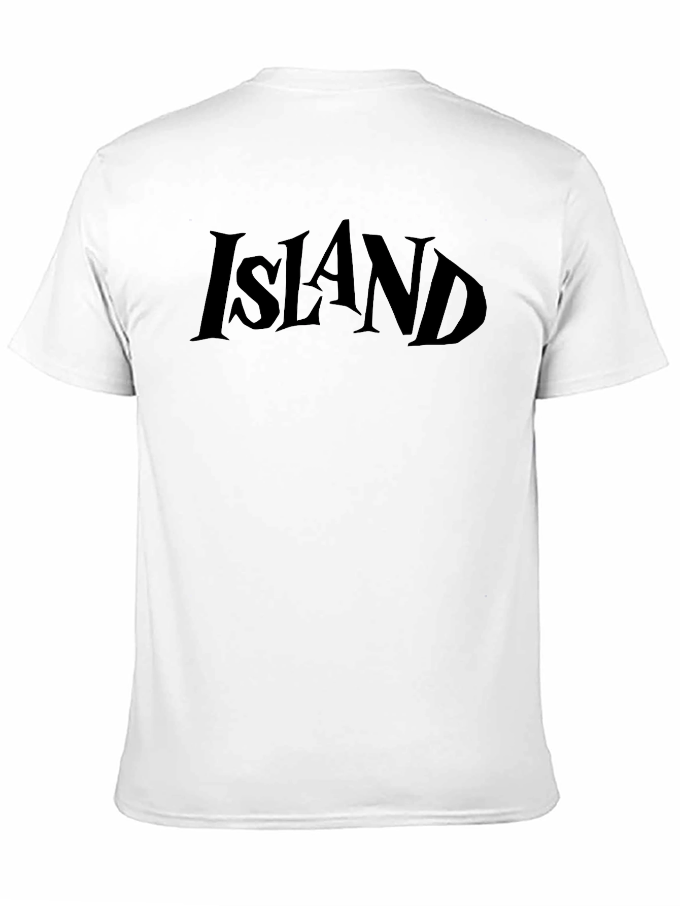 Island Graphic Tee - Black Cotton T-Shirt