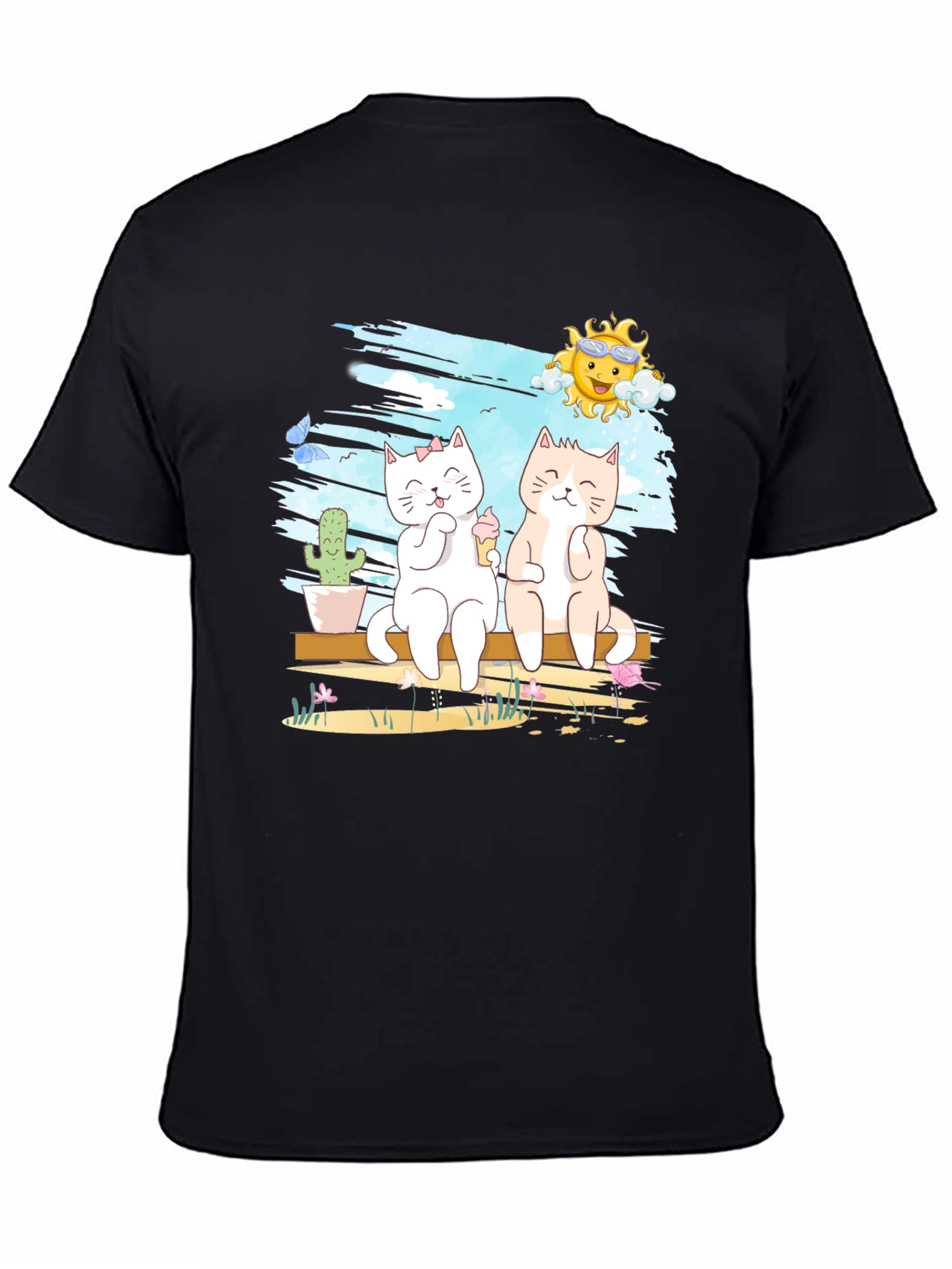 Summer Cats T-Shirt Cute Graphic Tee