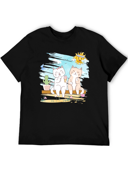 Summer Cats T-Shirt Cute Graphic Tee