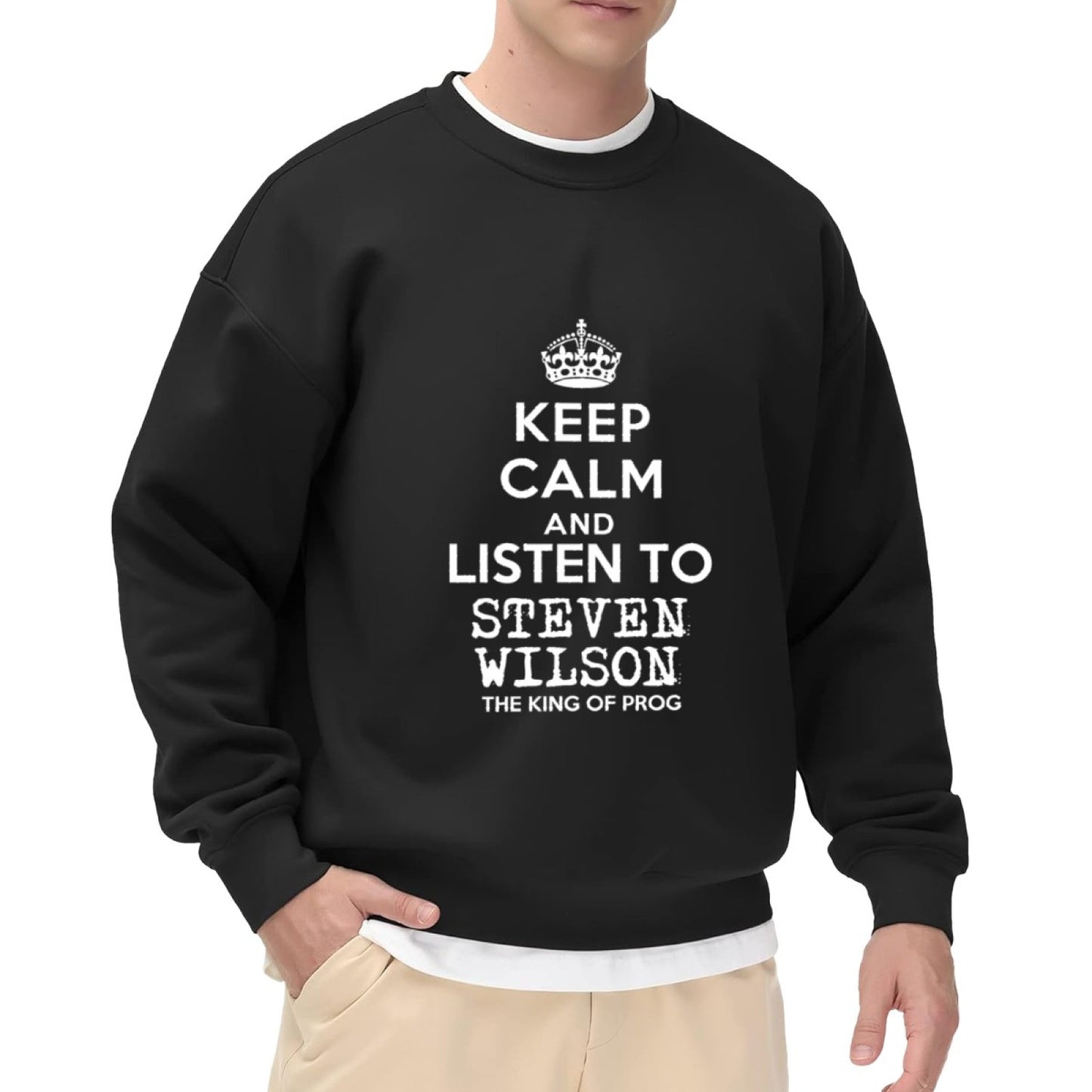 Playful "Steven Wilson: King of Prog" Fan Sweatshirt