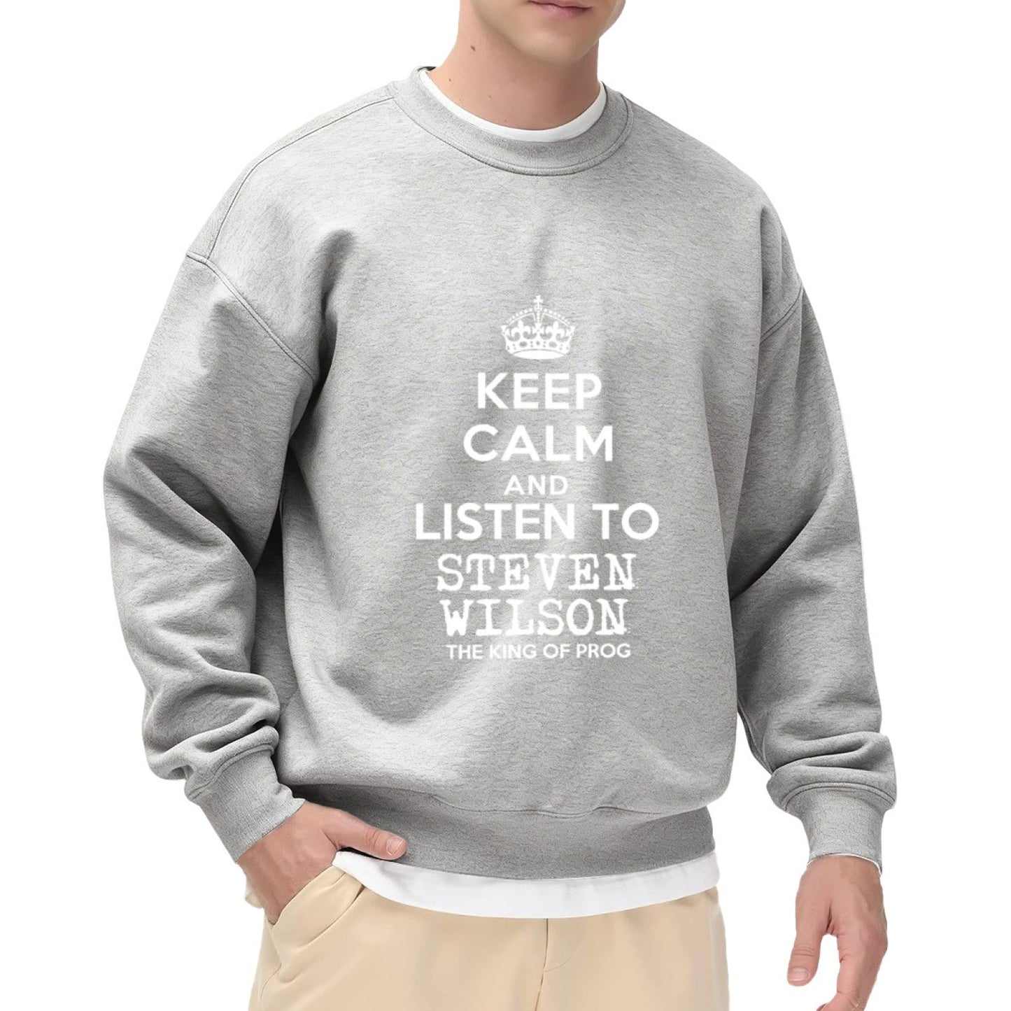 Playful "Steven Wilson: King of Prog" Fan Sweatshirt