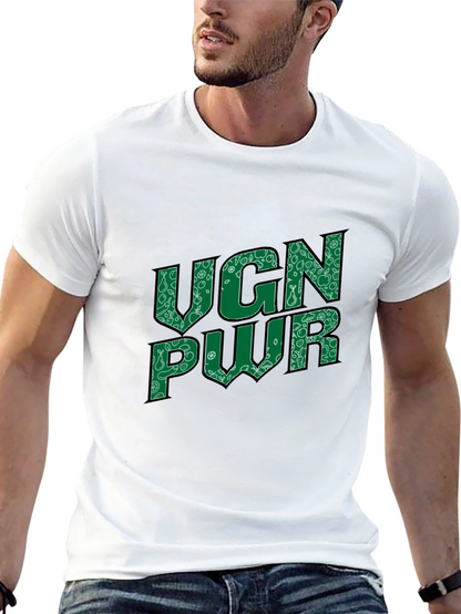 VGN PWR Graphic Print Crew Neck Tee