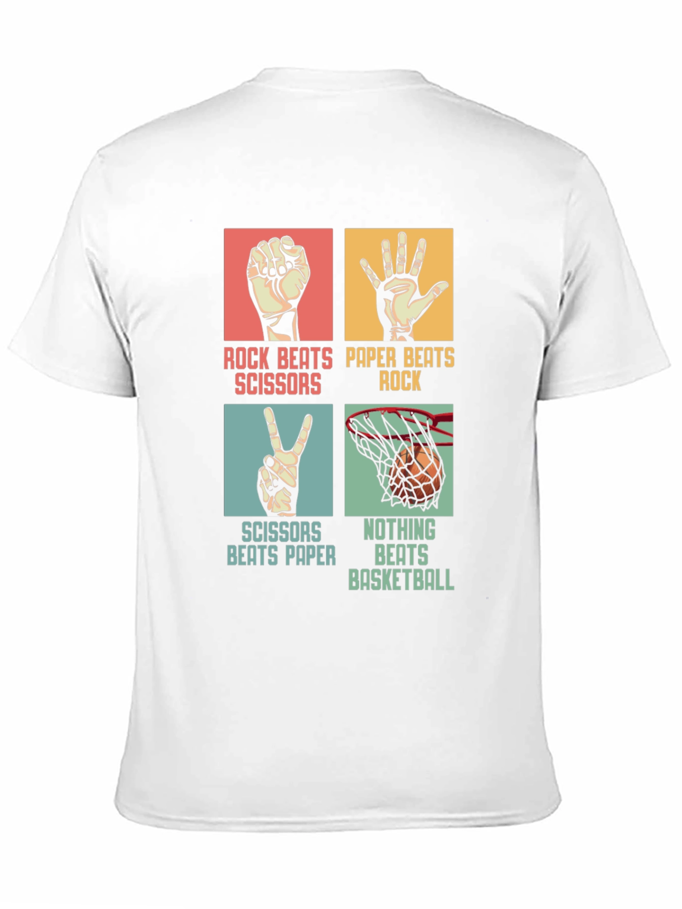 Rock Paper Scissors Basketball Black T-Shirt
