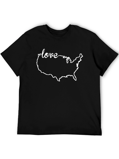 Love USA Graphic T-Shirt - Patriotic Pride