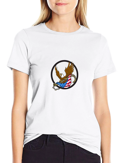 Mens Black Graphic Eagle T-Shirt