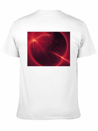 Abstract Red Energy Sphere Graphic T-Shirt