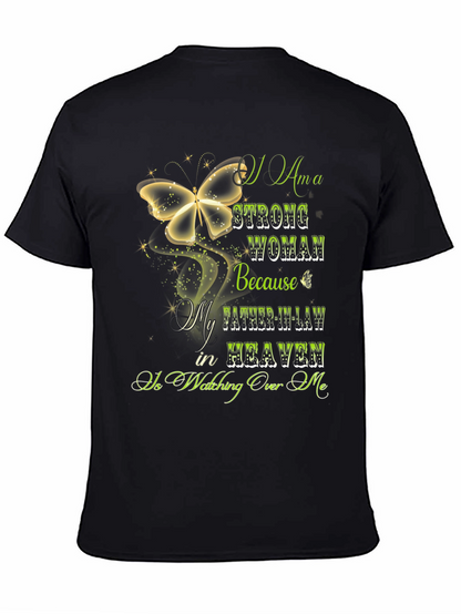 Strong Woman Father-in-Law in Heaven T-Shirt