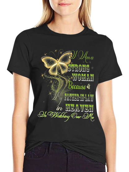Strong Woman Father-in-Law in Heaven T-Shirt