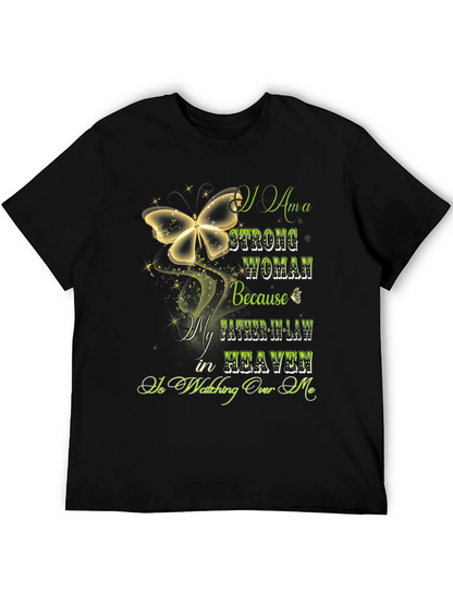 Strong Woman Father-in-Law in Heaven T-Shirt
