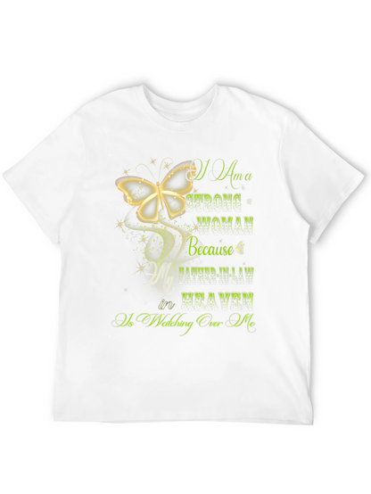 Strong Woman Father-in-Law in Heaven T-Shirt