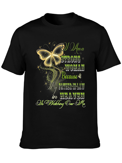 Strong Woman Father-in-Law in Heaven T-Shirt