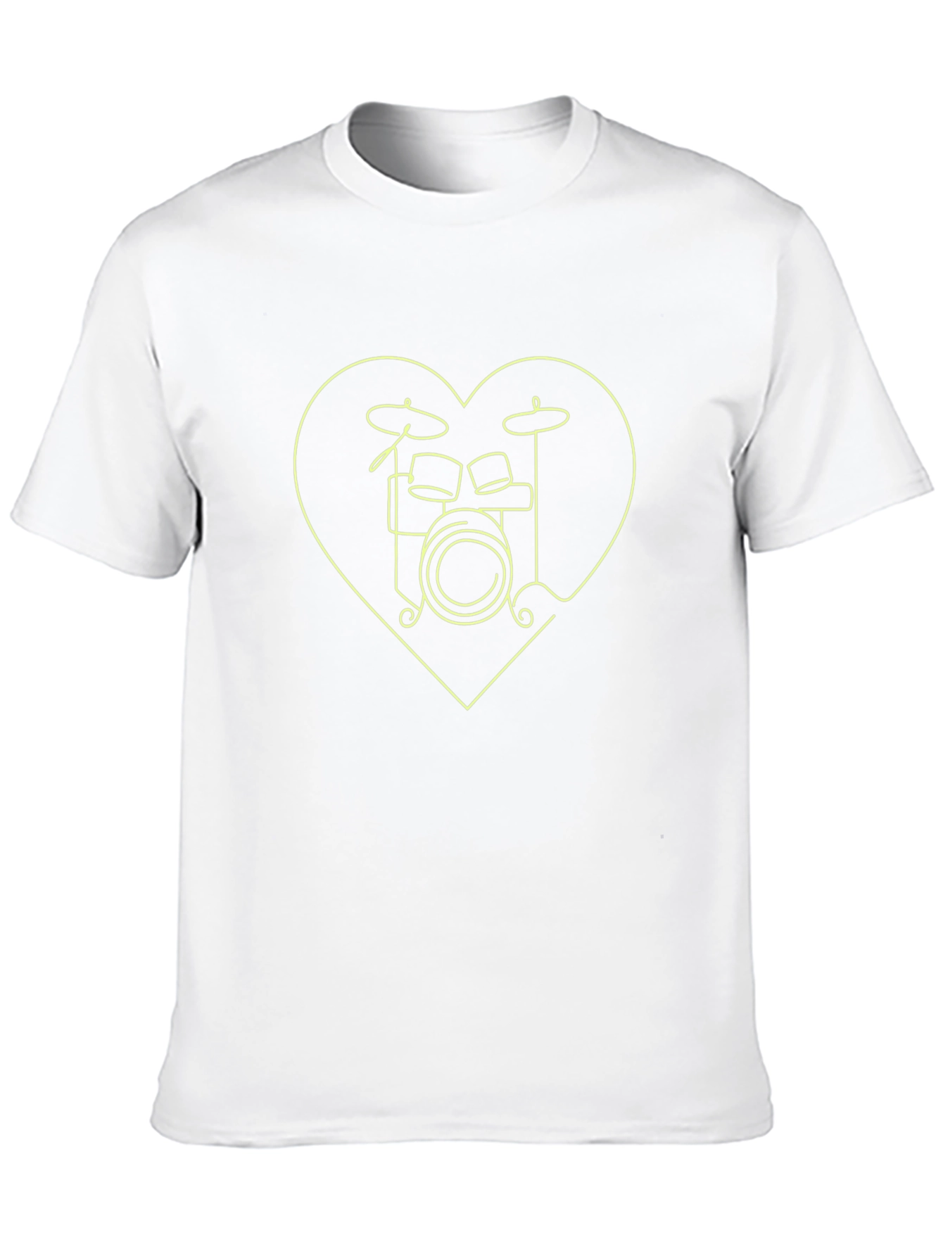 Drum Kit Heart T-Shirt - Music Lover Tee