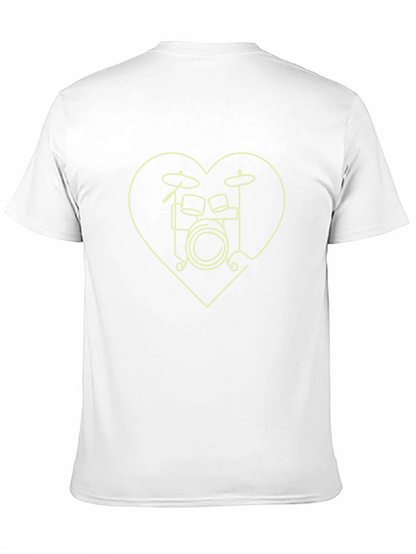 Drum Kit Heart T-Shirt - Music Lover Tee
