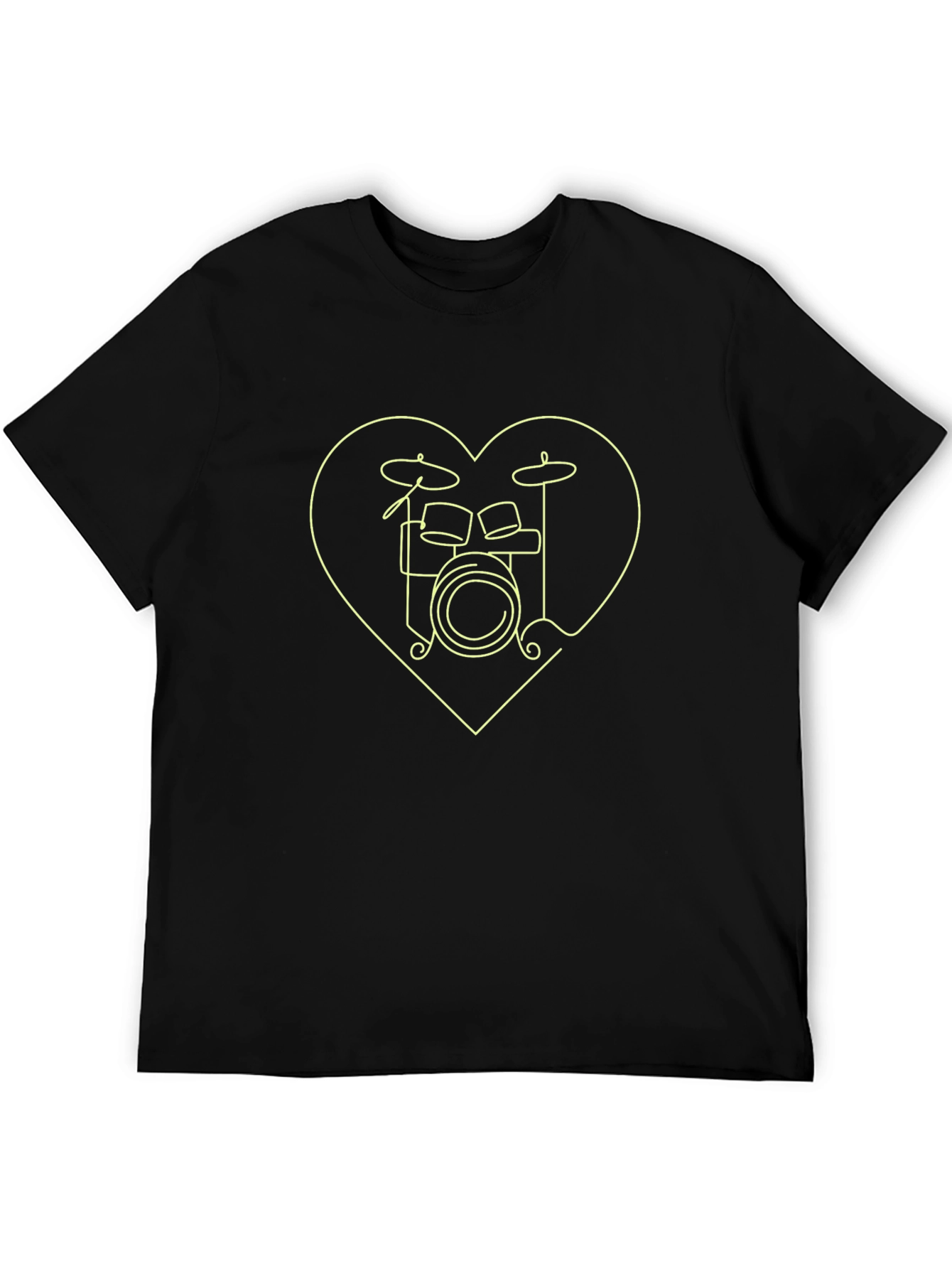 Drum Kit Heart T-Shirt - Music Lover Tee