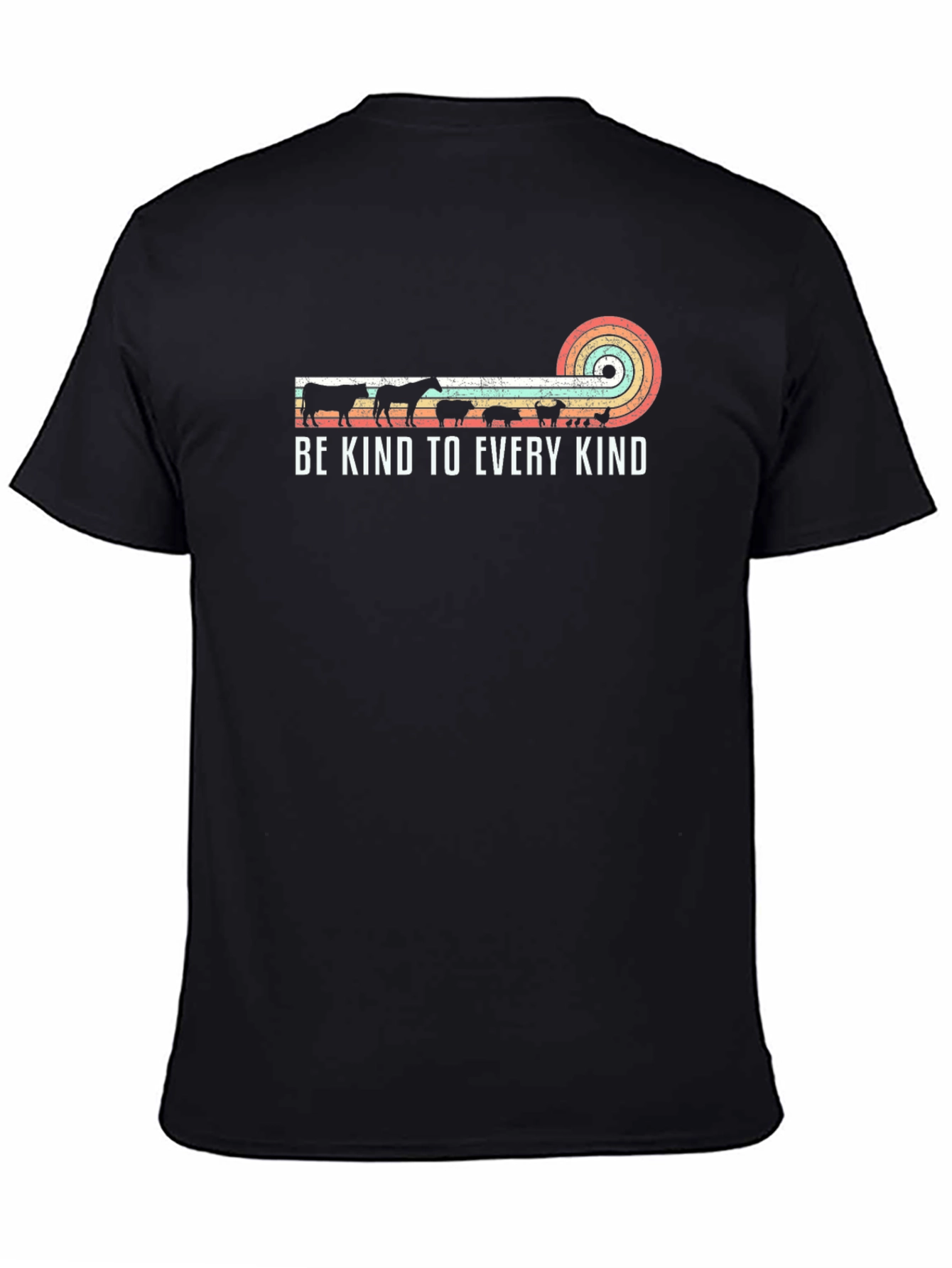 Be Kind Animal Rights Black T-Shirt