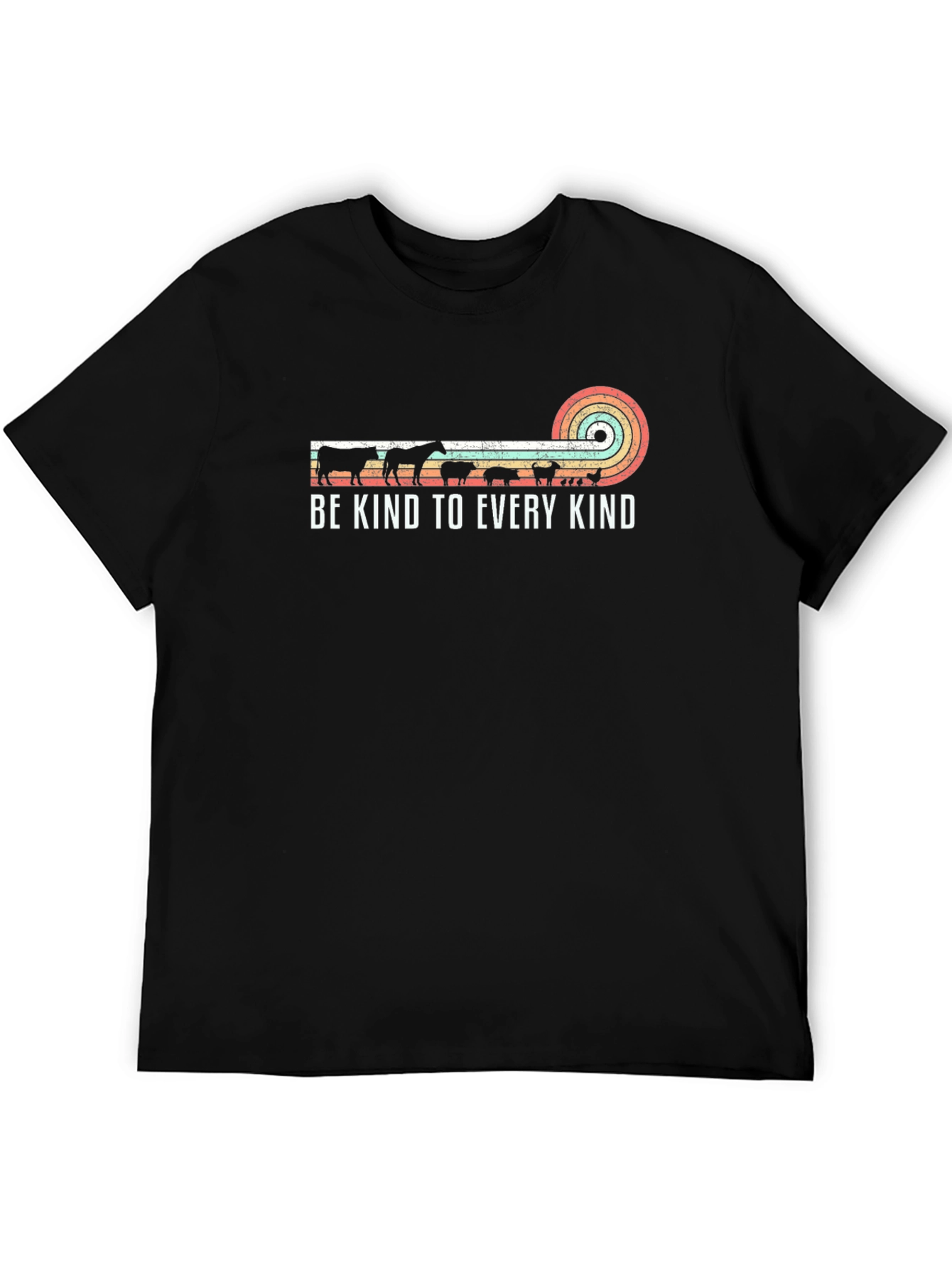 Be Kind Animal Rights Black T-Shirt