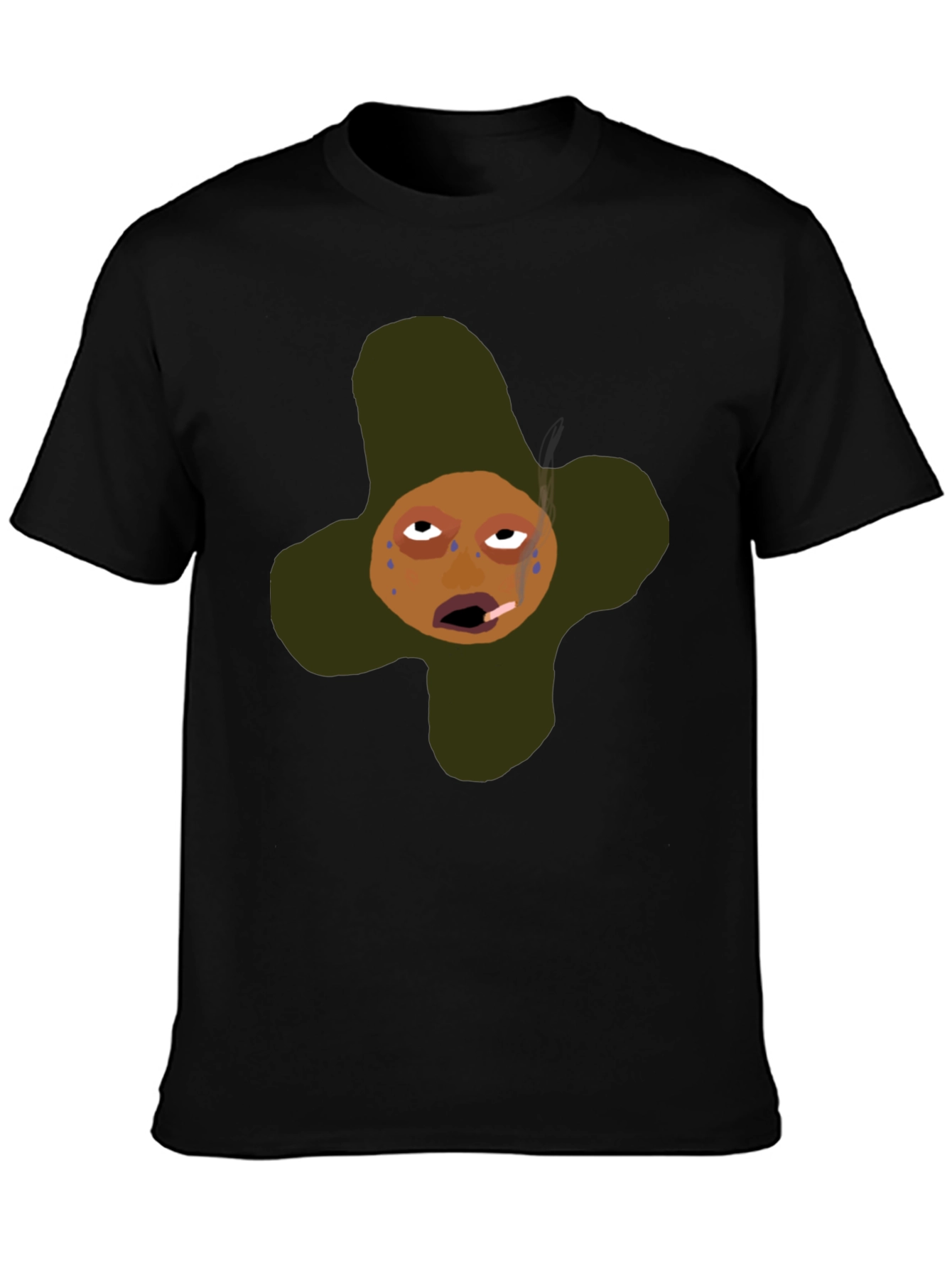 Funny Cartoon Graphic T-Shirt - Black