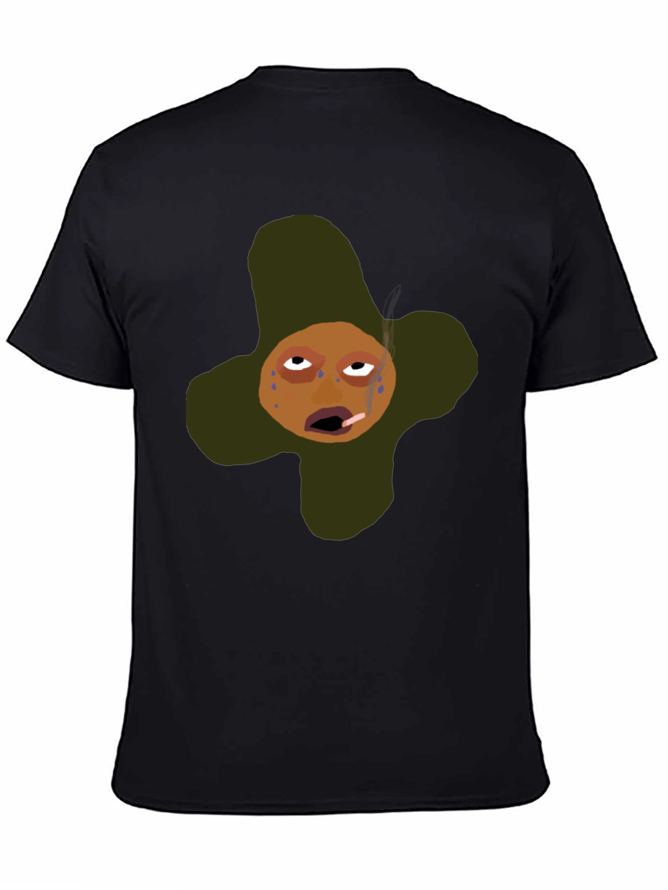 Funny Cartoon Graphic T-Shirt - Black