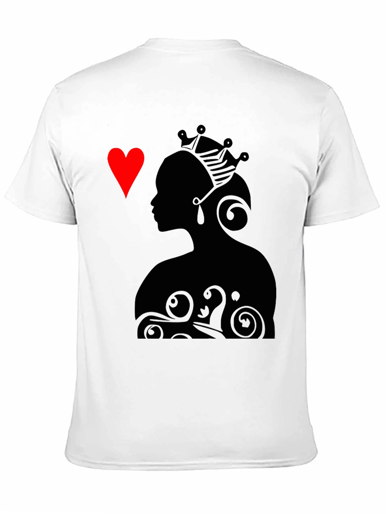 Queen of Hearts Graphic Tee - Stylish Black T-Shirt