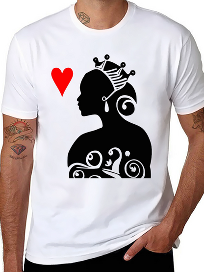 Queen of Hearts Graphic Tee - Stylish Black T-Shirt