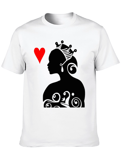 Queen of Hearts Graphic Tee - Stylish Black T-Shirt