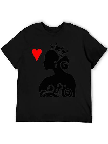 Queen of Hearts Graphic Tee - Stylish Black T-Shirt