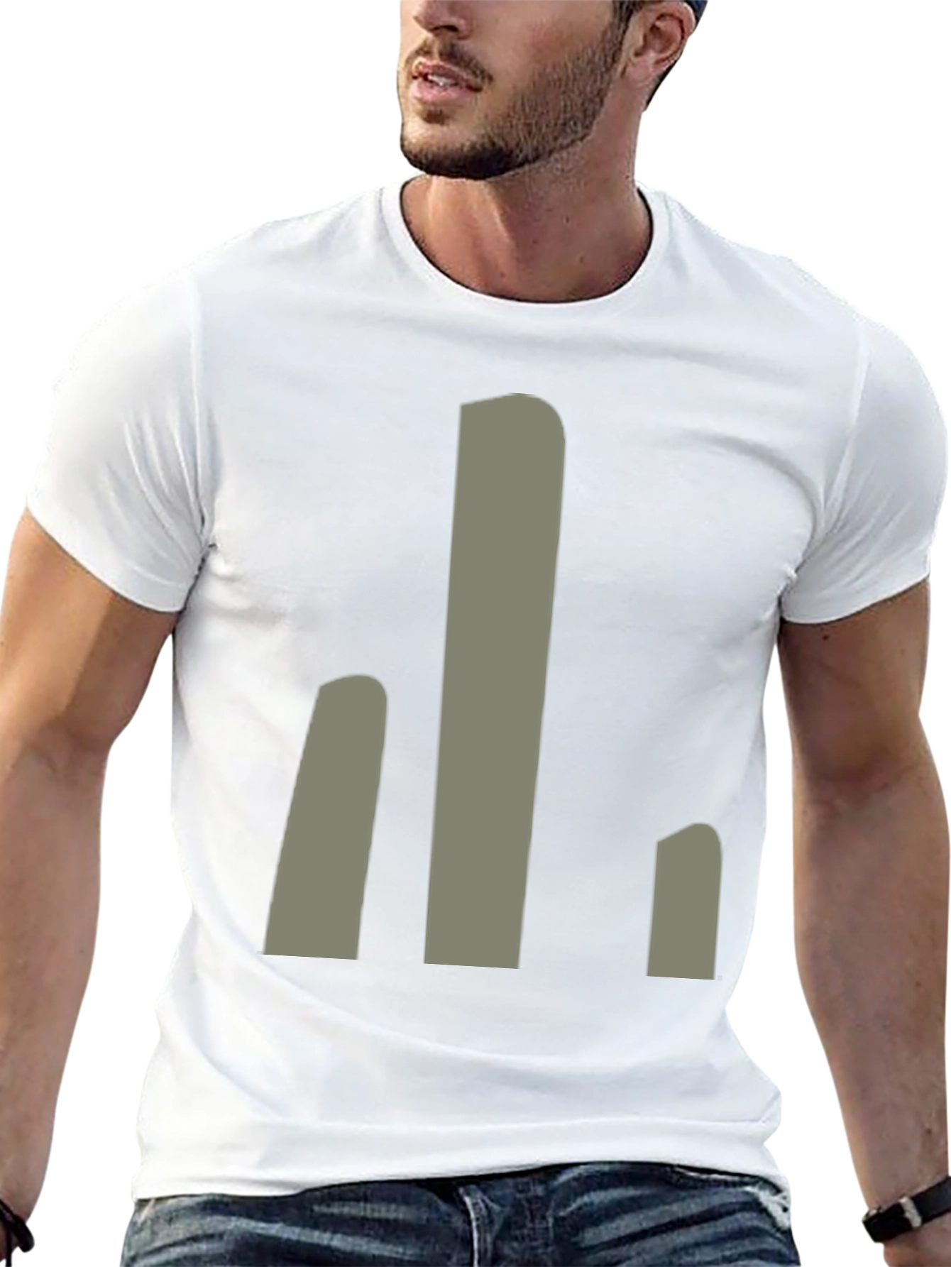 Modern Minimalist Graphic Print T-Shirt